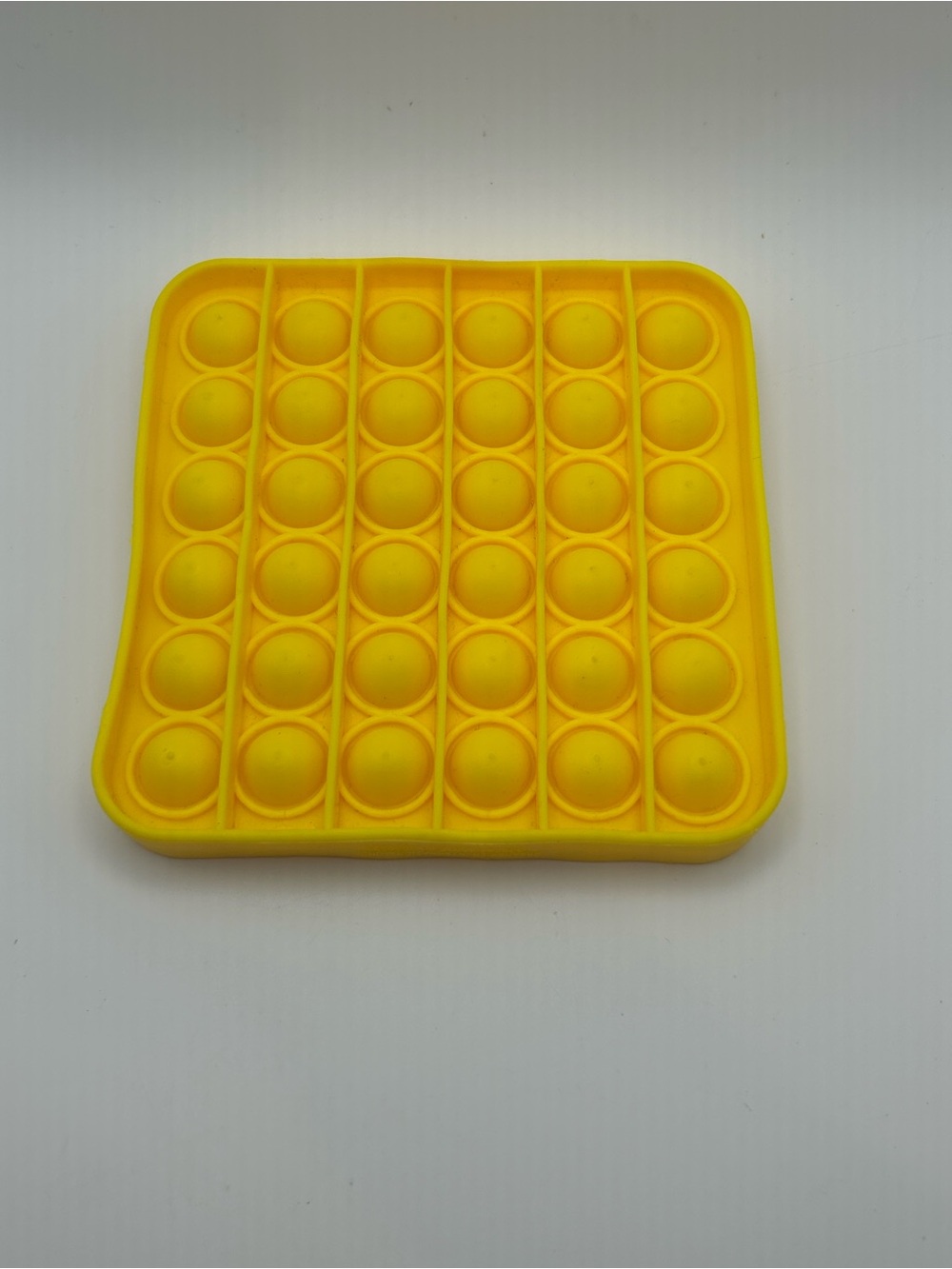 Yellow Silicone Pop It Fidget Toy - Sensory Stress Relief